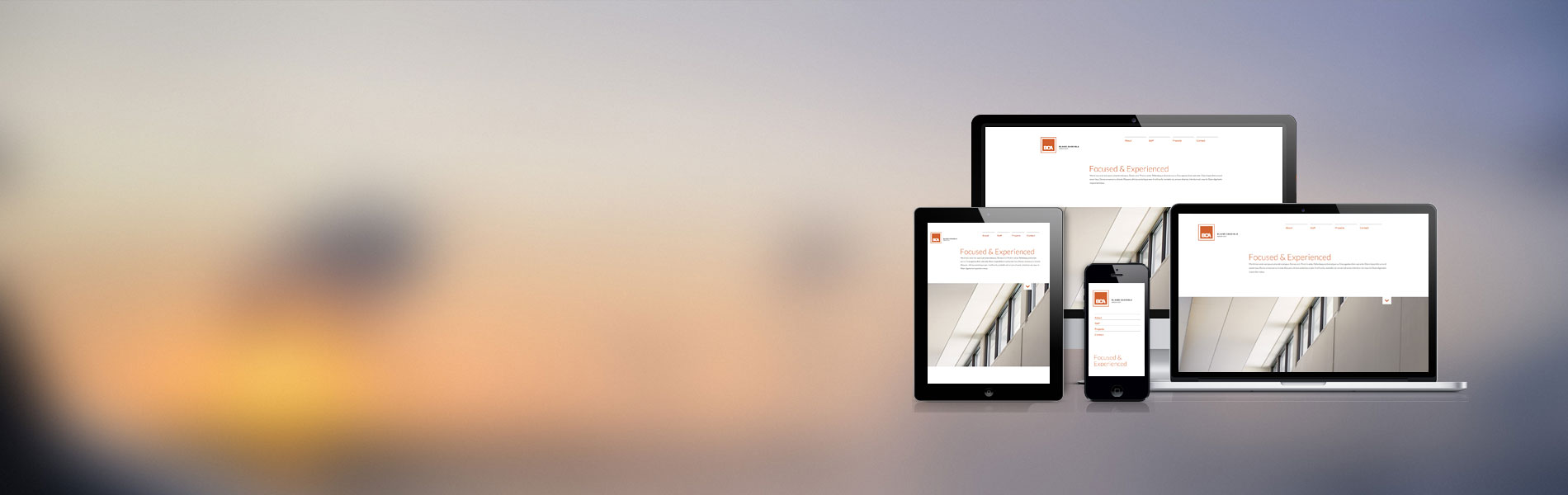 diversi lay-out del sito con design responsive